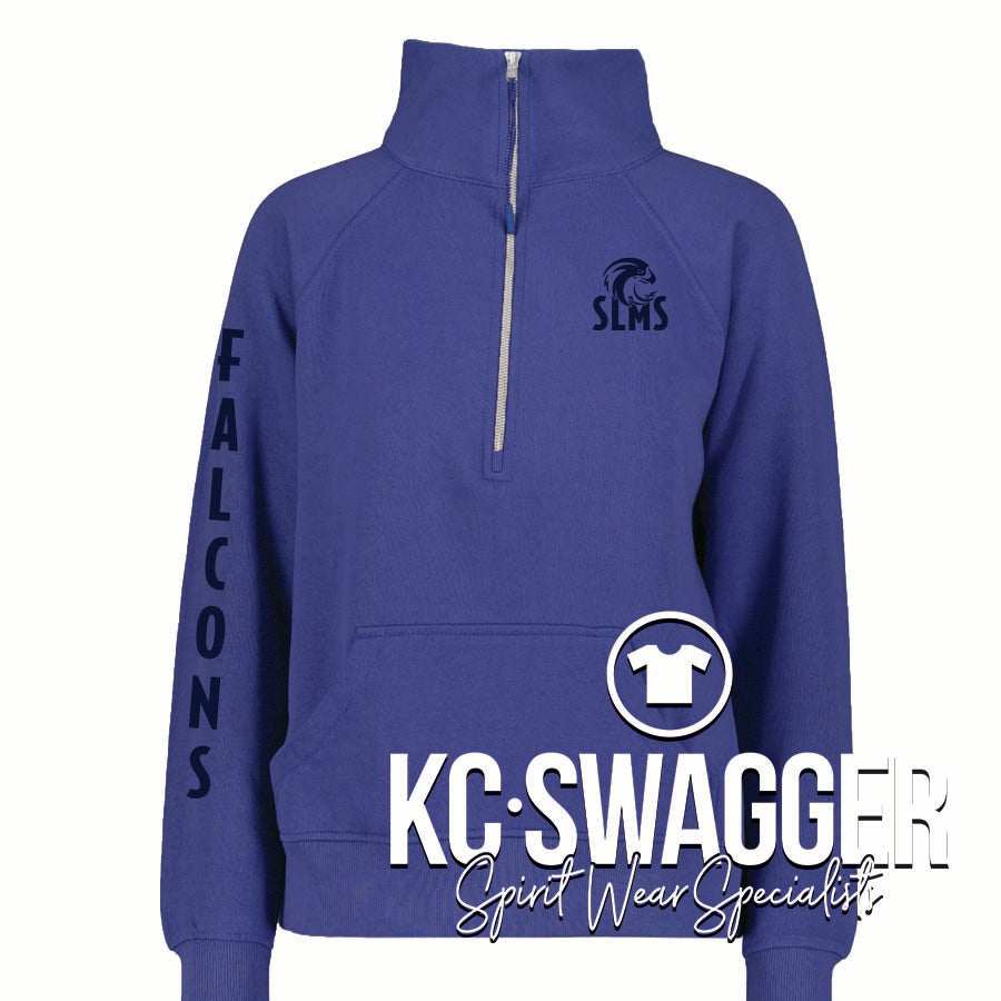 SLMS FALCONS FUTURE DUSK ENZA GIRLS AND LADIES HALF ZIP FLEECE