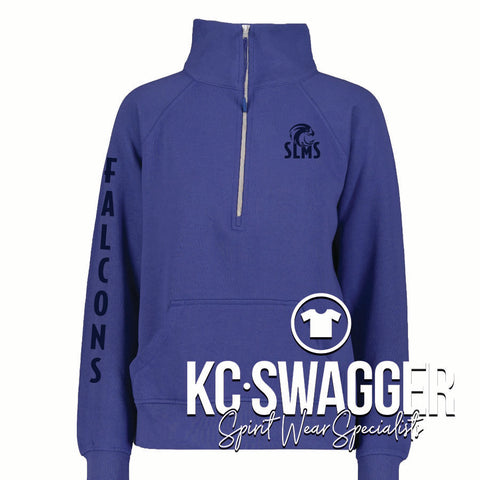 SLMS FALCONS FUTURE DUSK ENZA GIRLS AND LADIES HALF ZIP FLEECE