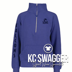 SLMS FALCONS FUTURE DUSK ENZA GIRLS AND LADIES HALF ZIP FLEECE