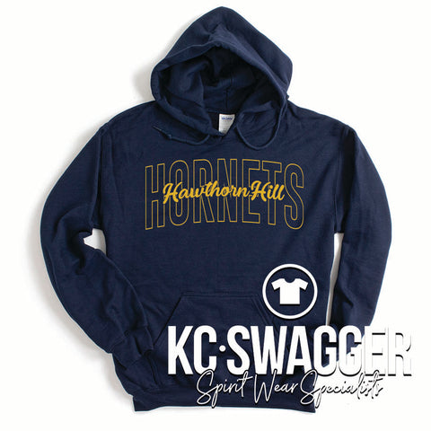 HHE HORNETS NAVY PORT AND CO HOODIE
