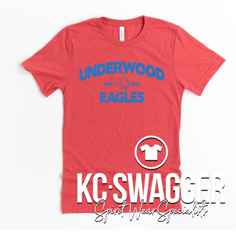 UWE EAGLES HEATHER RED BELLA CANVAS TEE