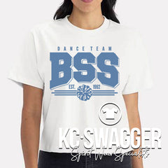 BSSHS TOSDT WHITE PENNANT WOMEN'S HEAVYWEIGHT BOXY TEE