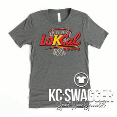 LOKCAL HOOPS DEEP HEATHER BELLA CANVAS TEE