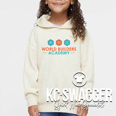 WORLD BUILDERS ACADEMY HEATHER OATMEAL LAT ELEVATED FLEECE HOODIE