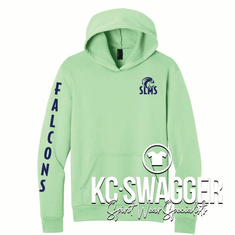 SLMS FALCONS SPEARMINT PORT AND CO EASY FLEECE HOODIE