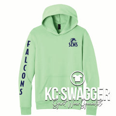 SLMS FALCONS SPEARMINT PORT AND CO EASY FLEECE HOODIE