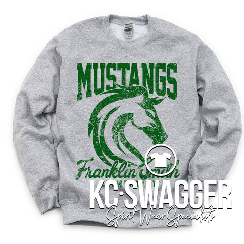 FSE MUSTANGS SPORT GRAY GILDAN SWEATSHIRT