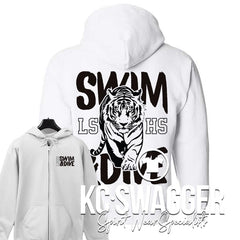 LSHS GIRLS SWIM AND DIVE WHITE FULL ZIP GILDAN HOODIE