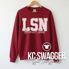 LSN CHEER CARDINAL RED GILDAN SWEATSHIRT