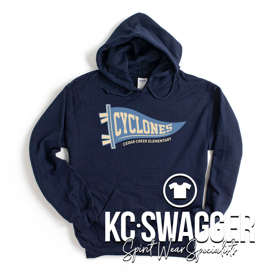 CCE CYCLONES NAVY PORT AND CO HOODIE
