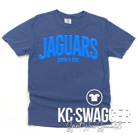 BSSHS GIRLS SWIM AND DIVE CHINA BLUE PUFF COMFORT COLORS TEE