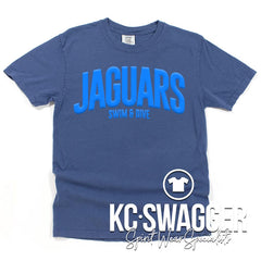 BSSHS GIRLS SWIM AND DIVE CHINA BLUE PUFF COMFORT COLORS TEE