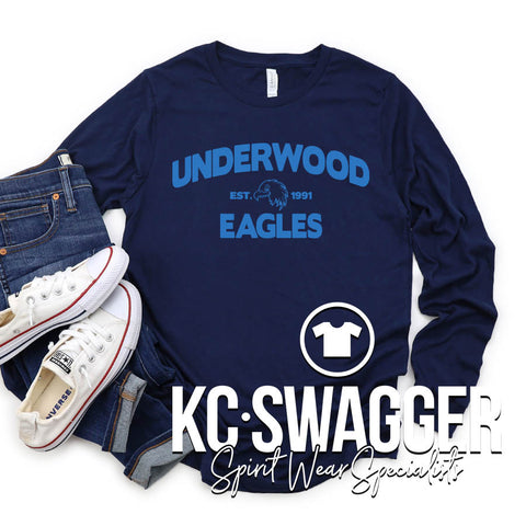 UWE EAGLES NAVY LONG SLEEVE TEE