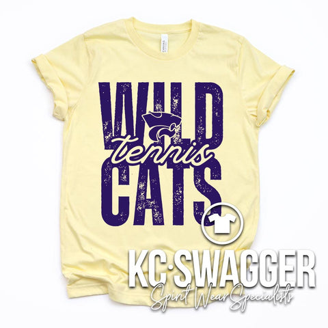 BSHS GIRLS TENNIS HEATHER FRENCH VANILLA TEE