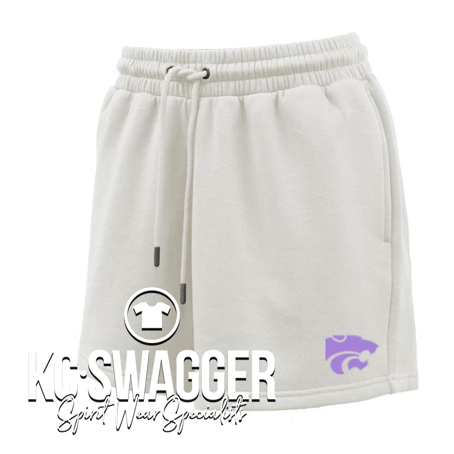BSHS GIRLS TENNIS CREAM PENNANT FLEECE SHORTS
