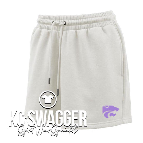 BSHS GIRLS TENNIS CREAM PENNANT FLEECE SHORTS