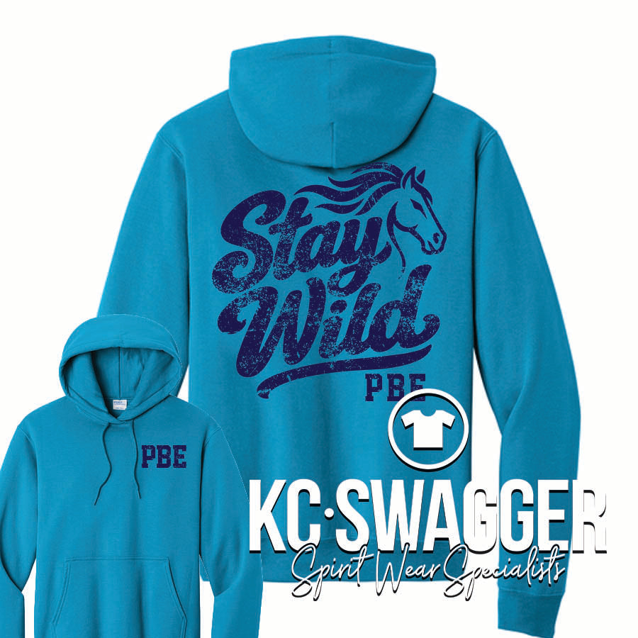 PBE MUSTANGS SAPPHIRE PORT AND CO HOODIE