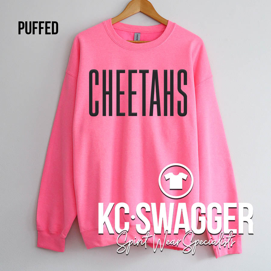 CLE CHEETAHS NEON PINK GILDAN SWEATSHIRT