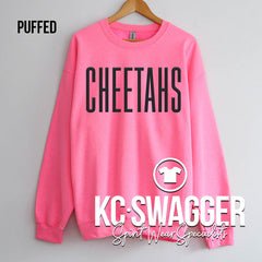 CLE CHEETAHS NEON PINK GILDAN SWEATSHIRT