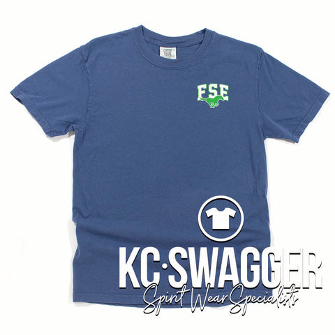 FSE MUSTANGS CHINA BLUE COMFORT COLORS TEE