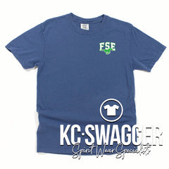 FSE MUSTANGS CHINA BLUE COMFORT COLORS TEE