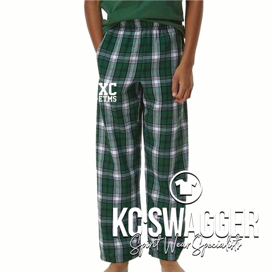 ETMS XC GREEN PLAID FLANNEL BOXERCRAFT PANTS