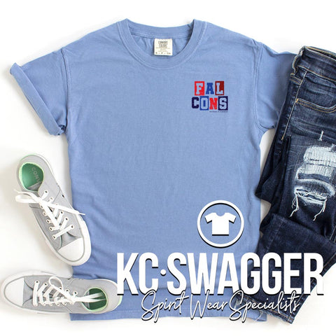 VSE FALCONS WASHED DENIM COMFORT COLORS TEE