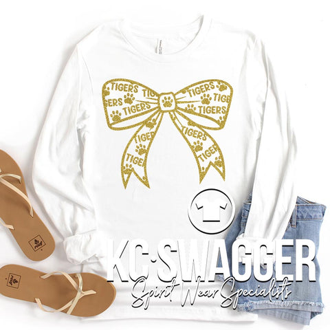 PLMS TIGERS WHITE LONG SLEEVE BELLA CANVAS TEE