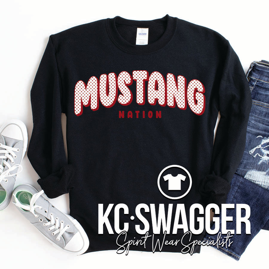 BCMS MUSTANGS BLACK GILDAN SWEATSHIRT