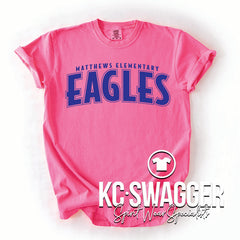 GVME EAGLES NEON PINK COMFORT COLORS TEE