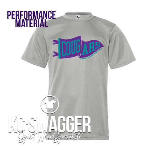 CME COUGARS SILVER PERFORMANCE TEE