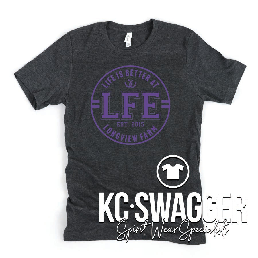 LFE STALLIONS DEEP HEATHER BELLA CANVAS TEE