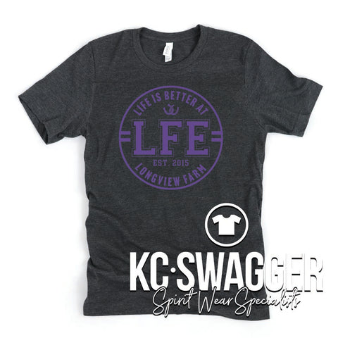 LFE STALLIONS DEEP HEATHER BELLA CANVAS TEE