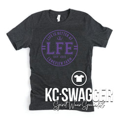 LFE STALLIONS DEEP HEATHER BELLA CANVAS TEE