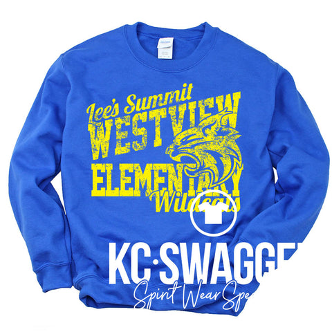 WVE WILDCATS ROYAL GILDAN SWEATSHIRT