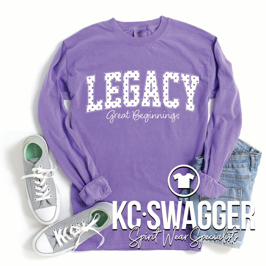 GREAT BEGINNINGS VIOLET COMFORT COLORS LONG SLEEVE TEE