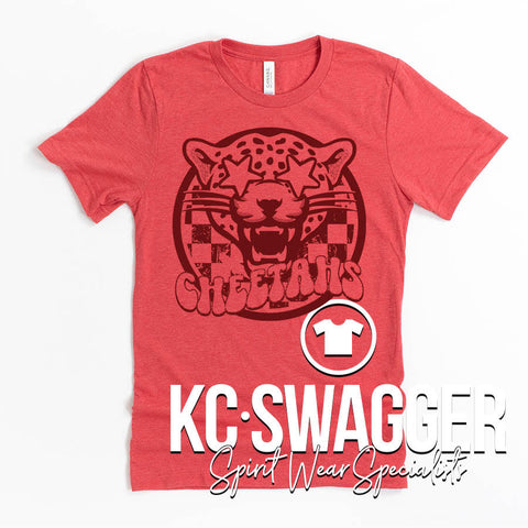 CLE CHEETAHS HEATHER RED BELLA CANVAS TEE