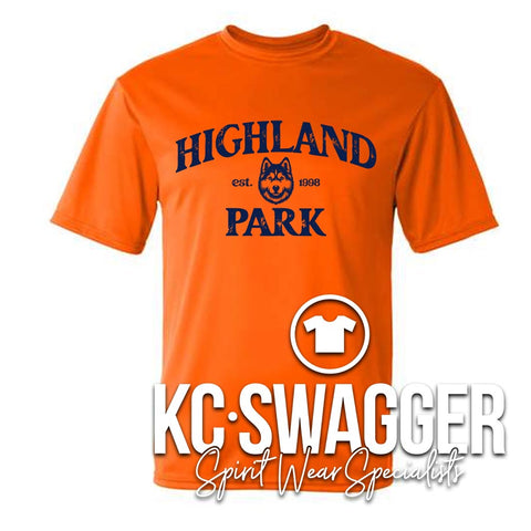HPE HUSKIES ORANGE C2 PERFORMANCE TEE