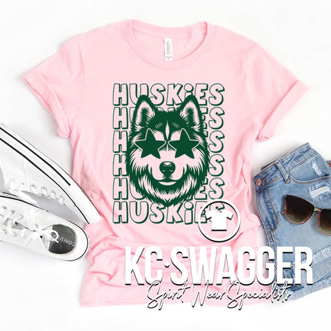 MRMS HUSKIES PINK BELLA CANVAS TEE