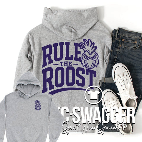 PH ROOSTERS ATHLETIC HEATHER PORT AND CO EASY FLEECE HOODIE