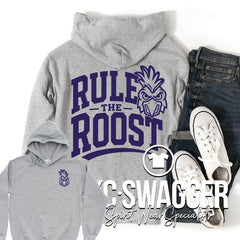 PH ROOSTERS ATHLETIC HEATHER PORT AND CO EASY FLEECE HOODIE