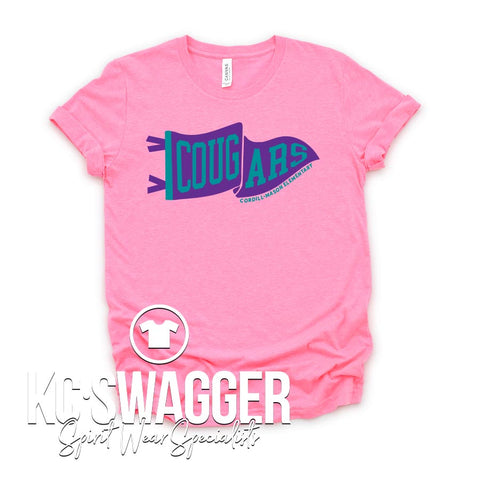 CME COUGARS NEON PINK TEE