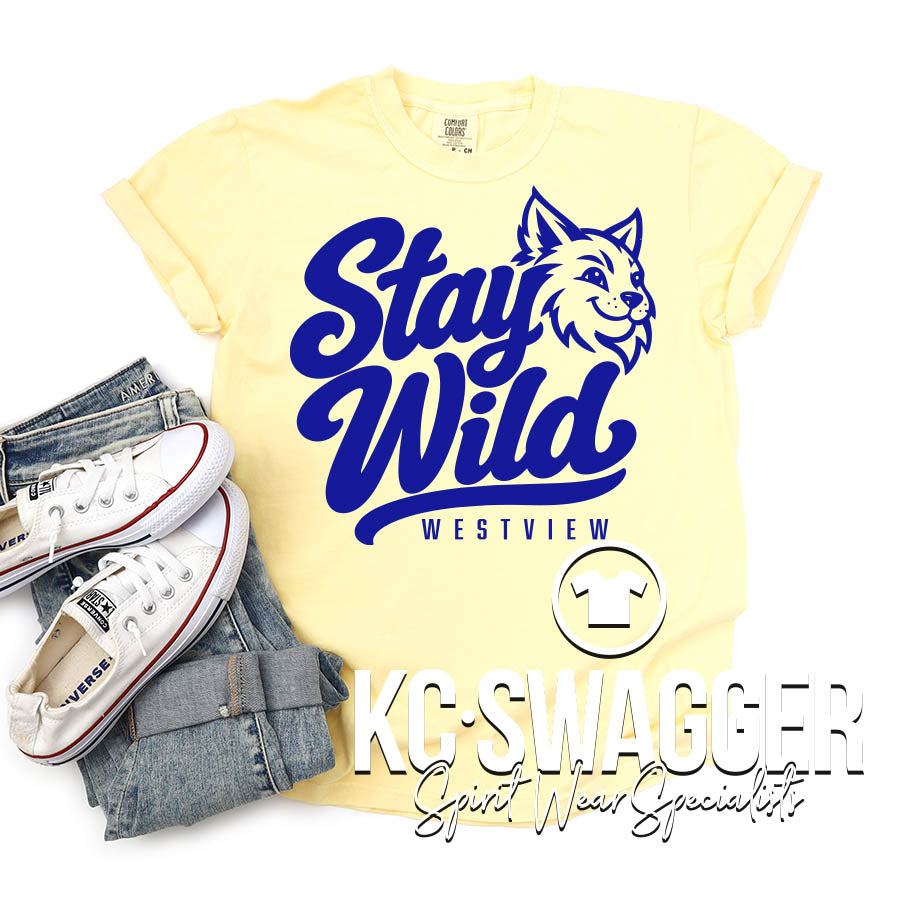 WVE WILDCATS BUTTER COMFORT COLORS TEE