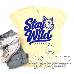 WVE WILDCATS BUTTER COMFORT COLORS TEE