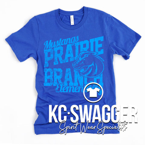 PBE MUSTANGS ROYAL BLUE BELLA CANVAS TEE