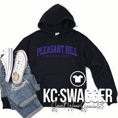 PH ROOSTERS BLACK PORT AND CO EASY FLEECE HOODIE