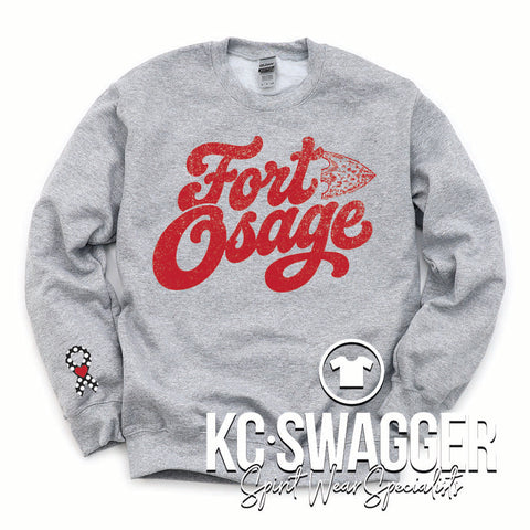 FOSD INDIANS ATHLETIC HEATHER PORT AND CO SWEATSHIRT