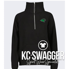 SHS ORCHESTRA BLACK ENZA LADIES BOXY HALF ZIP FLEECE
