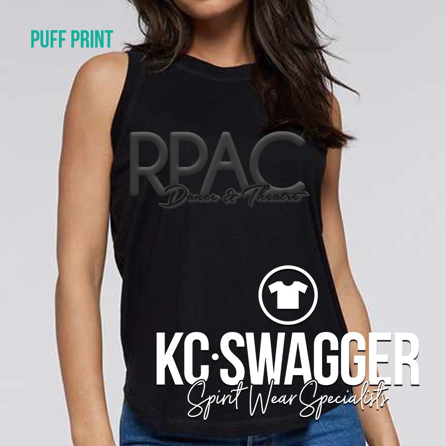RPAC NATIONALS BLACK LAT GIRLS AND LADIES RELAXED FINE JERSEY TANK