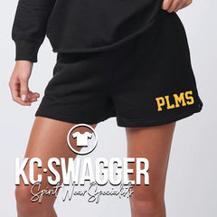 PLMS VOLLEYBALL BLACK ENZA LADIES FLEECE SHORTS (ADULT SIZES ONLY)